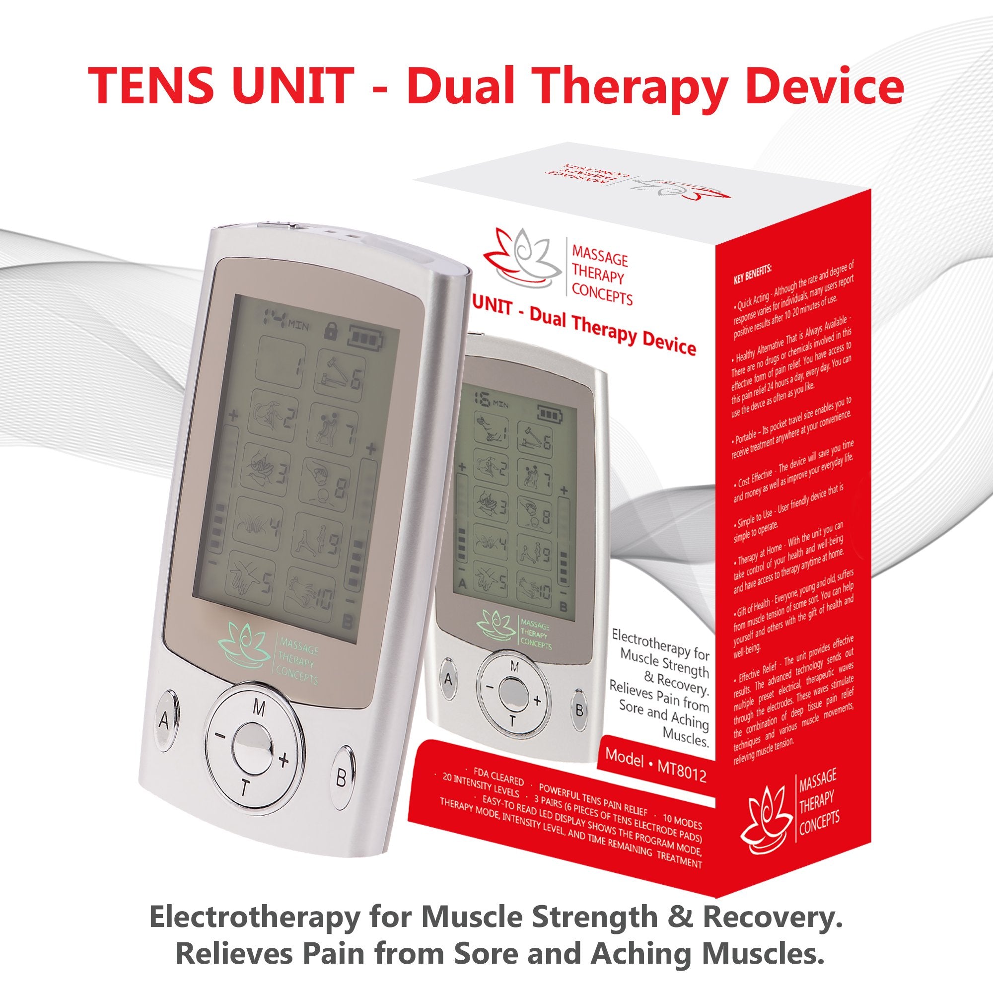 TENS Unit, Pain Relief, EMS Machine, E Stim, electric stimulation device